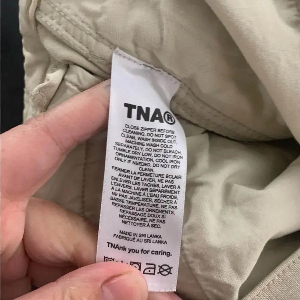 TNA size 00 xxs tan khaki cargo Beige Casual Pants baggy